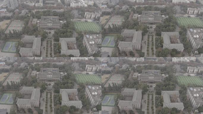 4K-log四川大学华西校区航拍