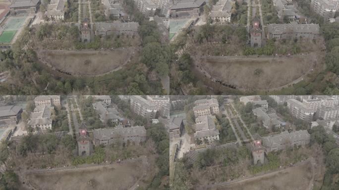 4K-log四川大学华西校区航拍