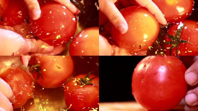唯美小清新微距番茄西红柿蔬菜