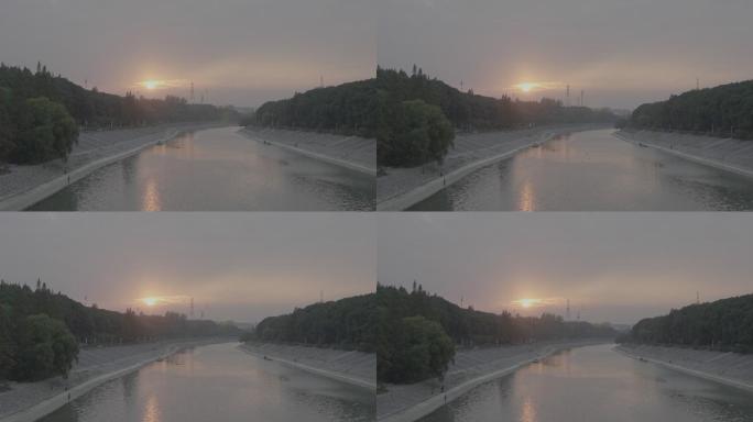 南京雨花台铁心桥夕阳