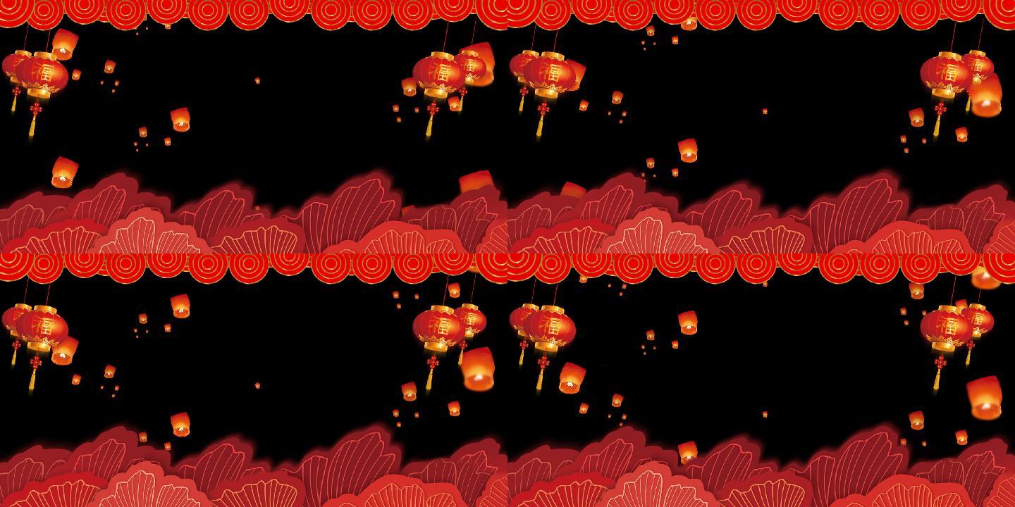 新春节日元宵节庆典活动中国风边框遮罩