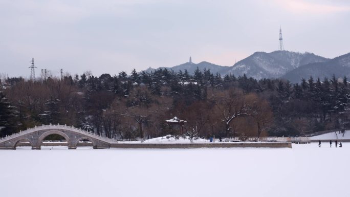 冬日烟台雪后的美景