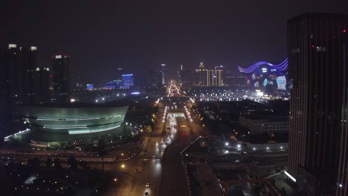 4k-log成都城市道路人民南路航拍