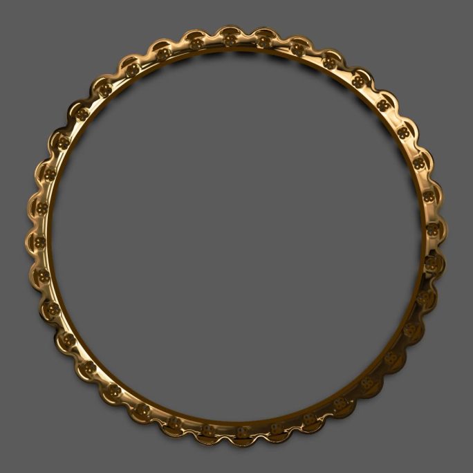 中国古典花纹金属圆环