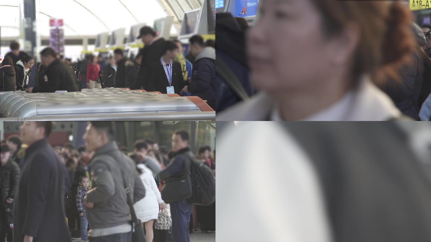 【原创】4K·火车站排队检票