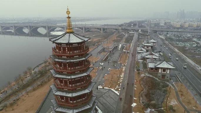 洛阳城市风光朱樱塔