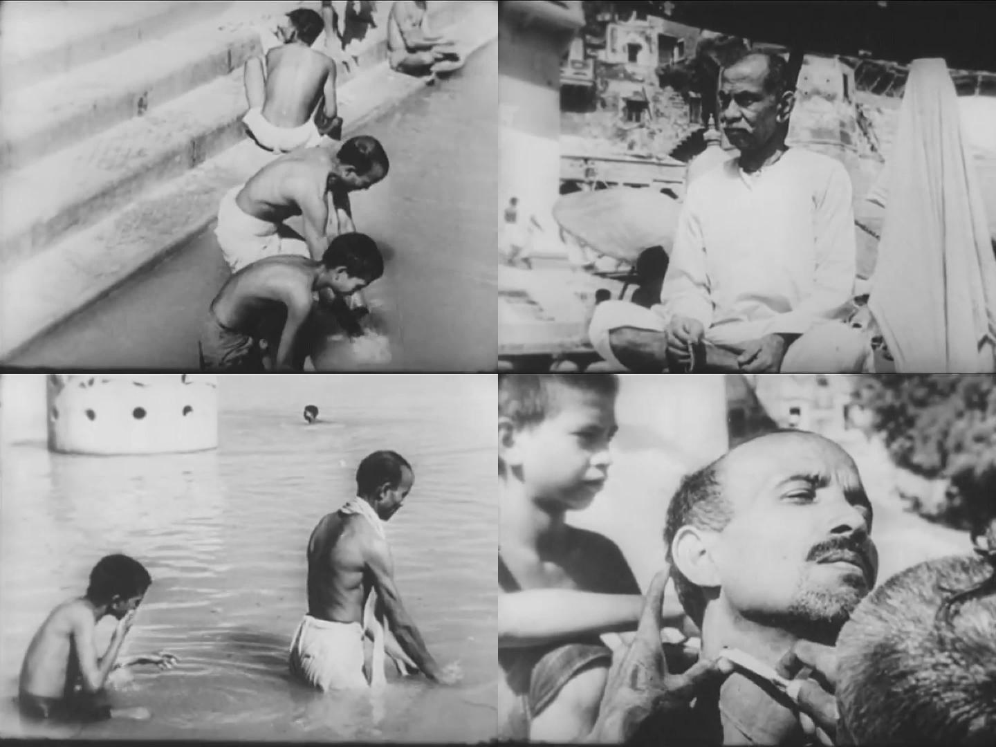 30年代印度传统风俗恒河沐浴