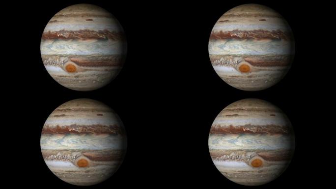 太阳系最大天体木星转动透明通道无缝循环