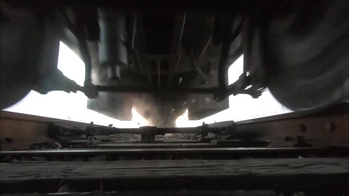蒸汽机车跨越镜头素材