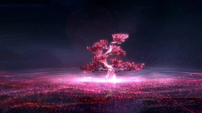 炫丽唯美粒子树—4K分辨率