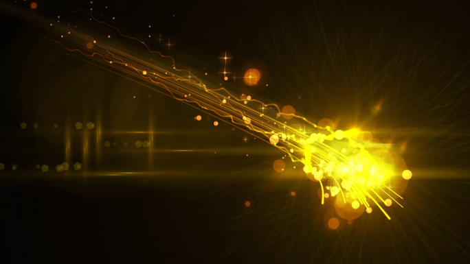 金色粒子光线带透明通道2
