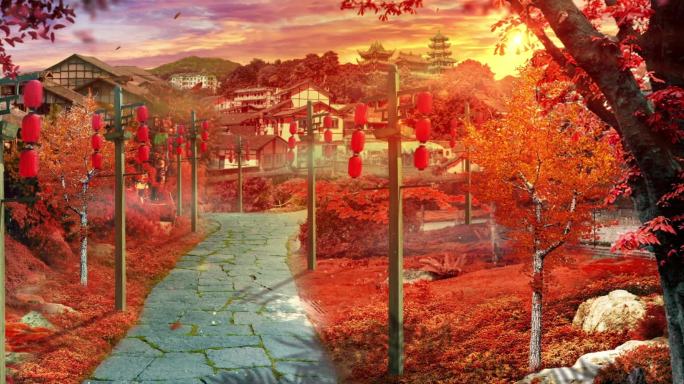 古镇青石路秋主loop