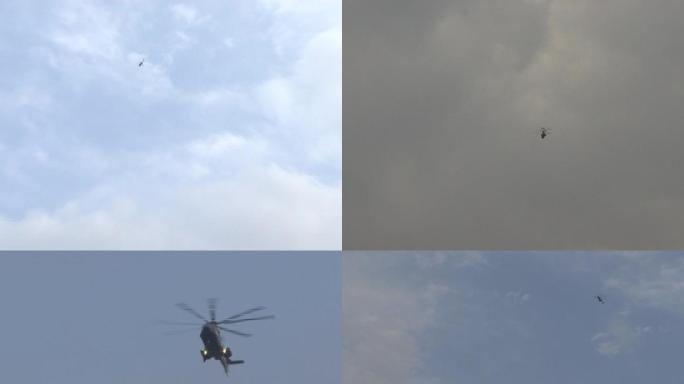 512直升机飞越四川震区