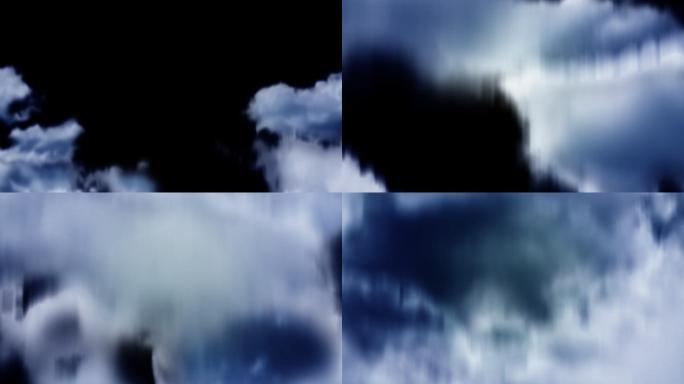 （带通道）蓝天白云飞行上升穿越视频效果