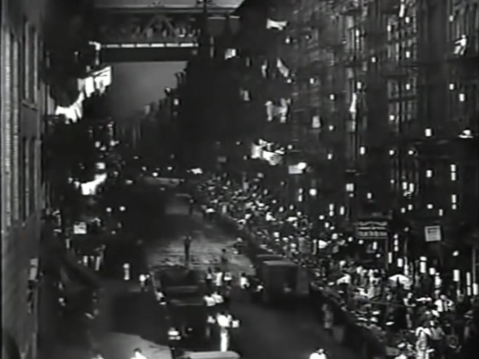 1920年繁华的美国大都市商业街