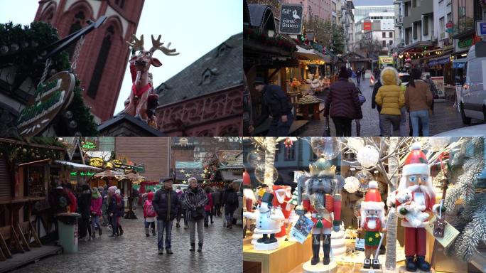 德国街景圣诞元素