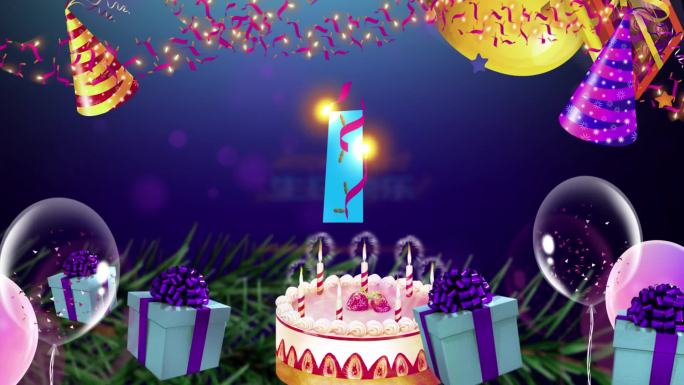 微信朋友圈生日祝福10秒倒计时AE模板