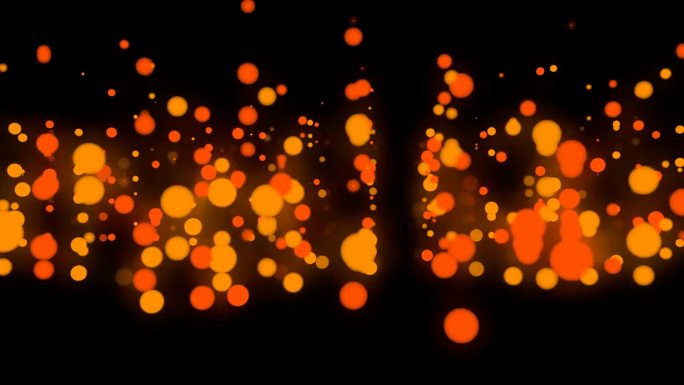 橙色粒子旋转视频