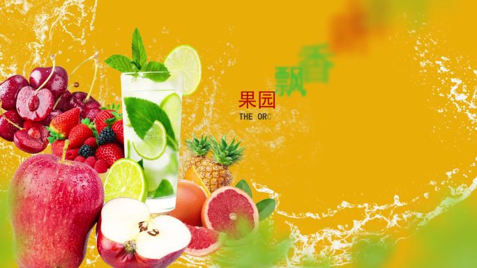 水果蔬菜果汁饮料包装展示