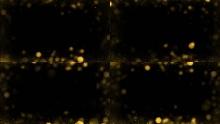 金色粒子边框2-无缝循环-带透明通道