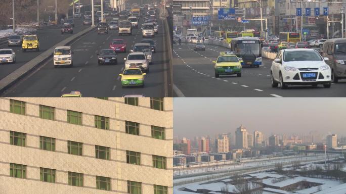 乌鲁木齐白天飞机场道路空景