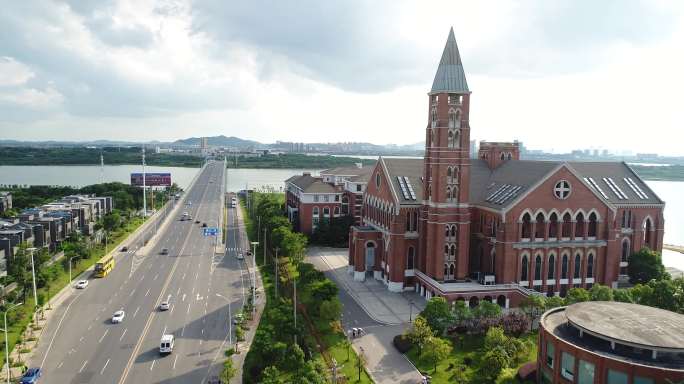 【4K】航拍武汉设计工程学院校园风景