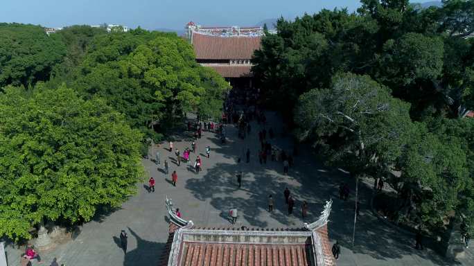 泉州开元寺西街闹市航拍