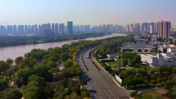 城市空镜新建楼盘建筑景观航拍素材