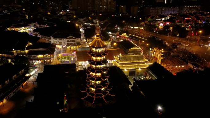 无锡南长街南禅寺古运河夜景