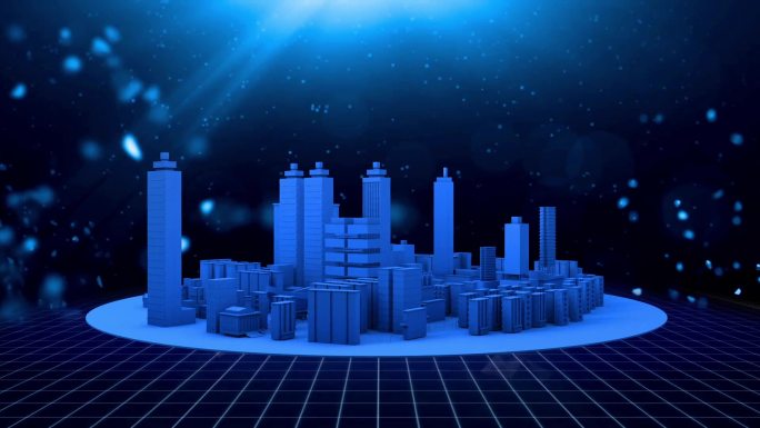城市科技三维动画AE模板