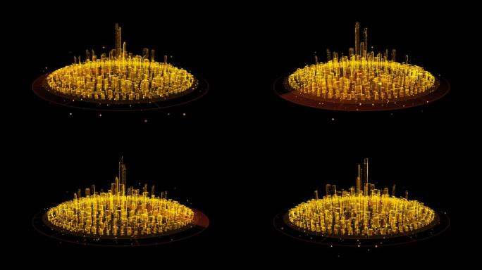 金色科技全息城市循环带通道
