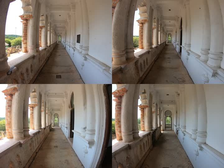 欧式城堡里的廊道