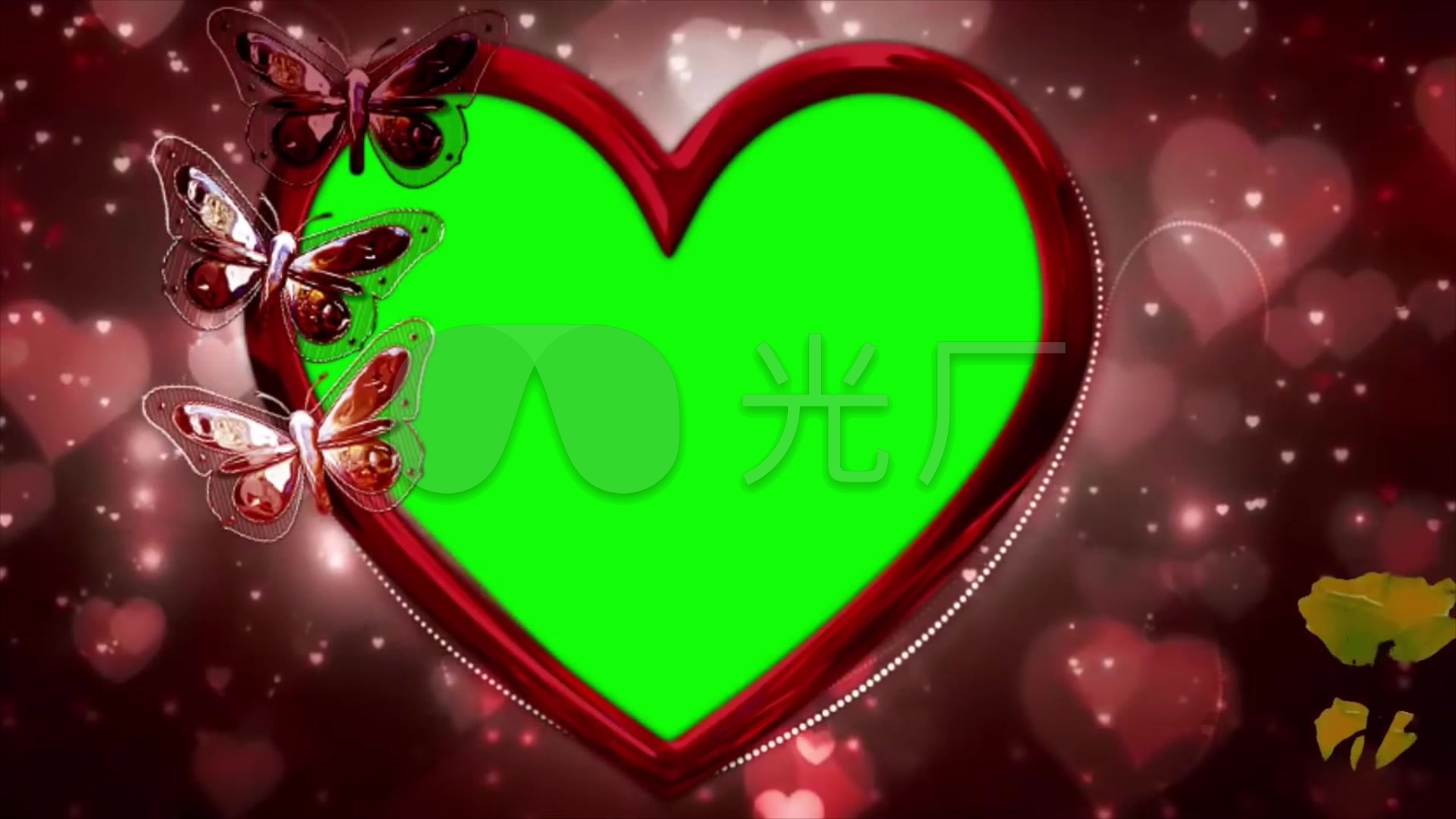 女神节婚礼爱情情人节绿幕素材