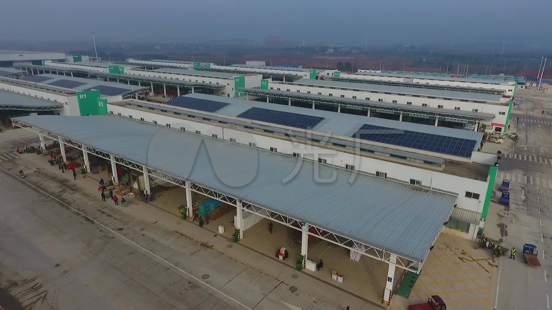 海吉星农贸批发市场农产品物流园航拍_1920x1080_高清视频素材下载