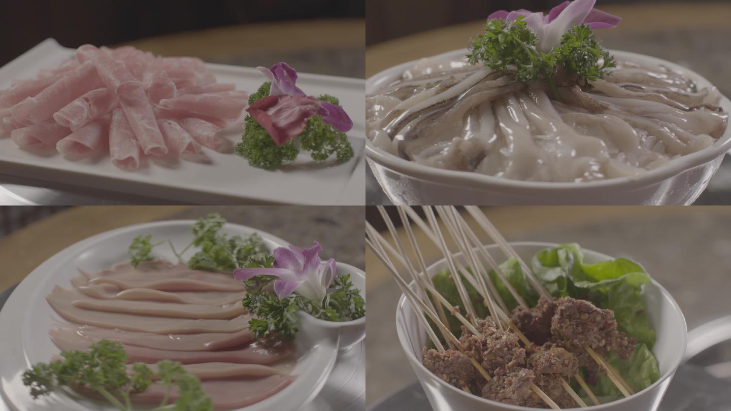 火锅菜肴食材美食食物实拍