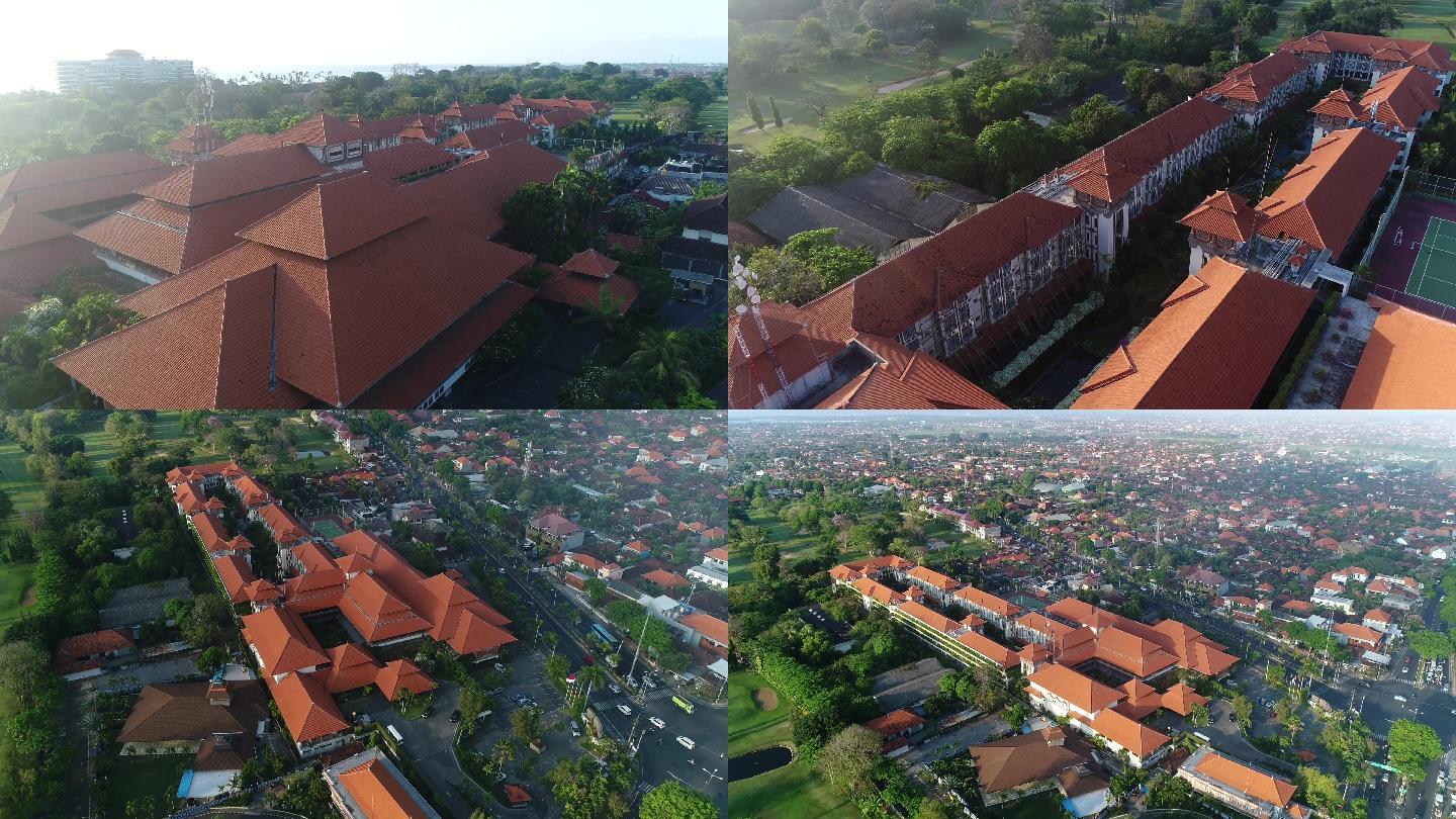 航拍巴厘岛建筑➕酒店➕城市景观