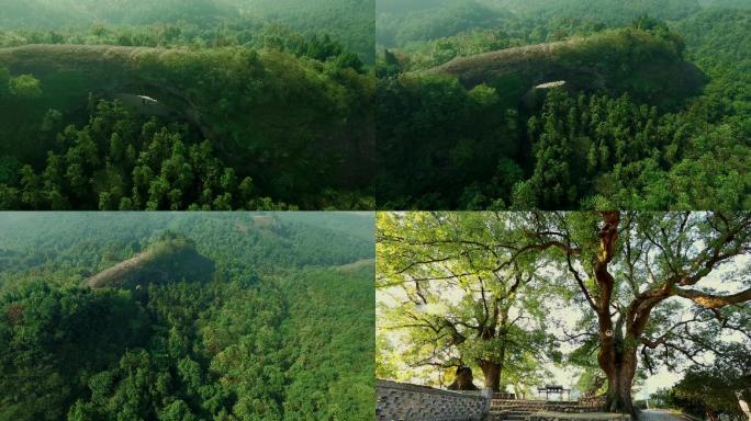 烂柯山实拍航拍视频素材