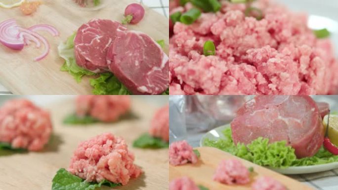 4K-生鲜肉羊排肉沫