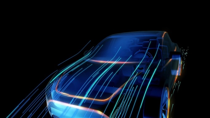 科技汽车光线粒子动画含C4D+AE工程