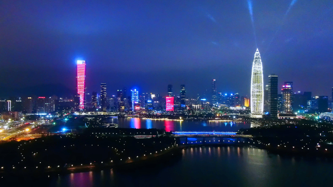 深圳灯光秀春笋华润城市夜景夜景