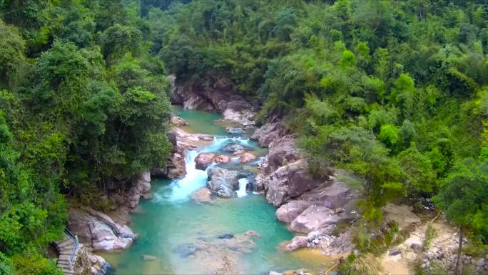广东惠州南昆山生态旅游区和瀑布贴水航拍