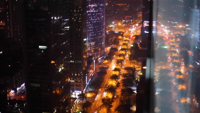 【原创】城市夜景道路车流