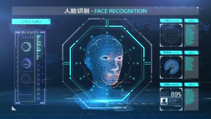 【原创】人脸识别视频素材