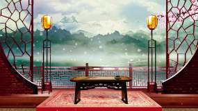 戏曲舞台背景书房视频素材下载 戏曲舞台背景书房ae模板下载 Vj师网
