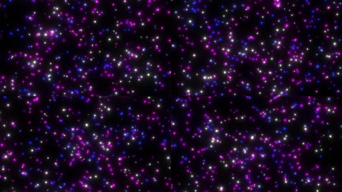 透明通道星光闪光闪烁蓝紫色粒子视频素材