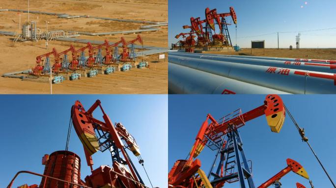 石油开采克拉玛依工业城市新疆戈壁