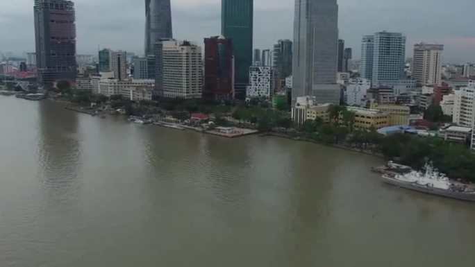 航拍越南胡志明市视频