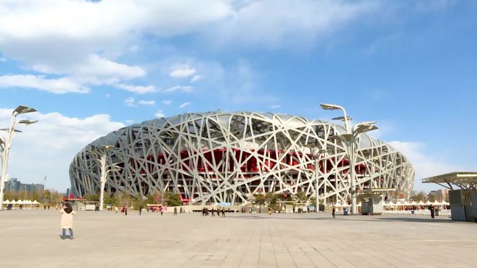 最新北京鸟巢延时视频2019年城市景观