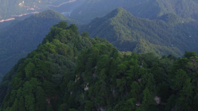 航拍祖国震撼自然景观终南山高清空境素材