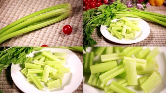 食品食材美食蔬菜芹菜根根茎